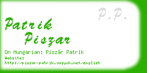 patrik piszar business card